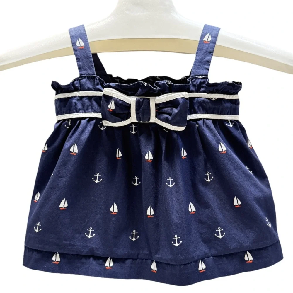 JANIE AND JACK | Navy Sailboat & Anchor Top Nautical Summer Vacation